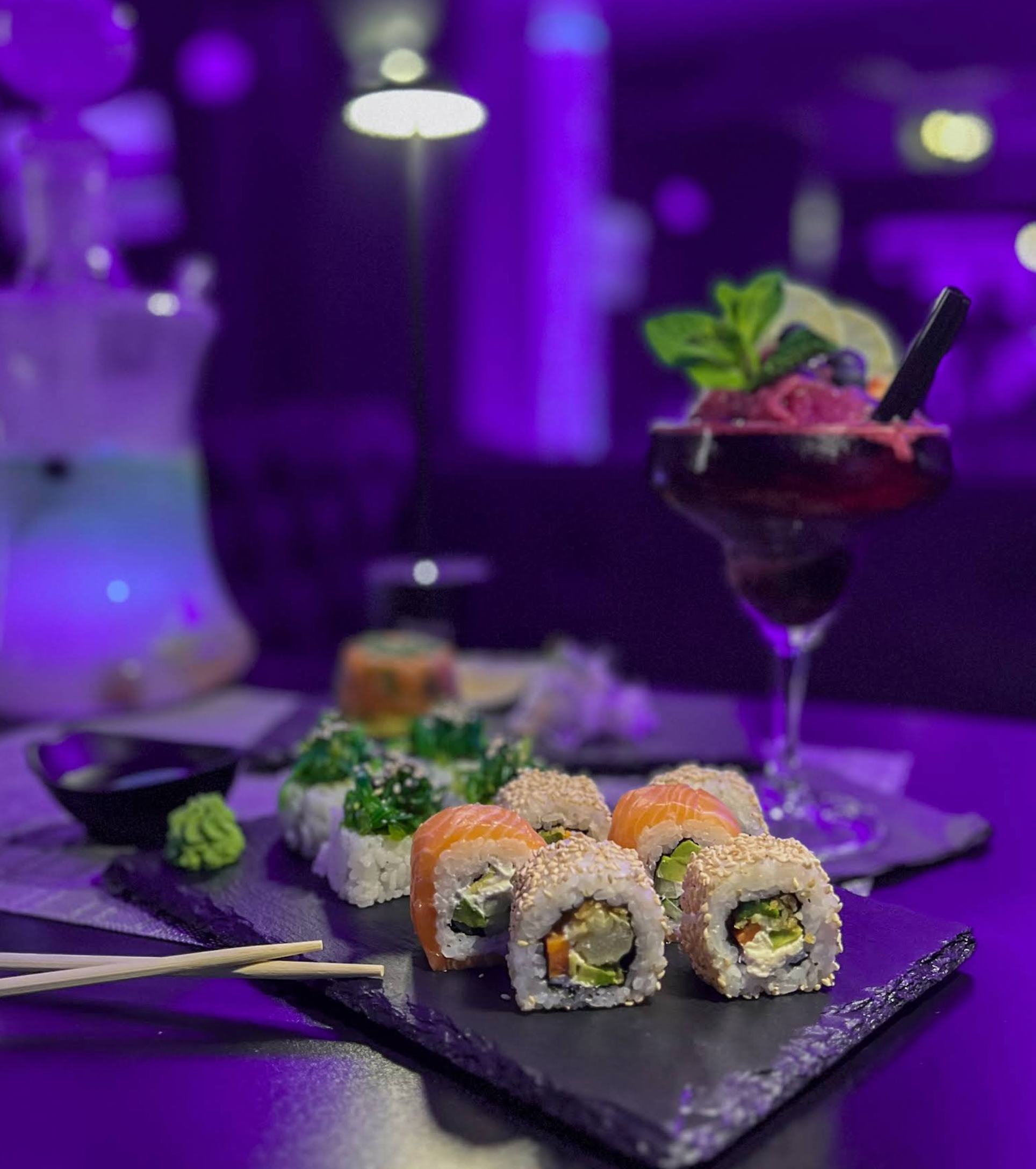Sushi and cocktails at Foggy Prague